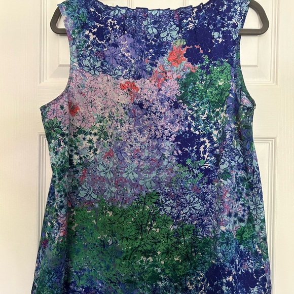Coldwater Creek Women's Floral Tank Top - Blue, Green, and Red - Picture 3 of 4
